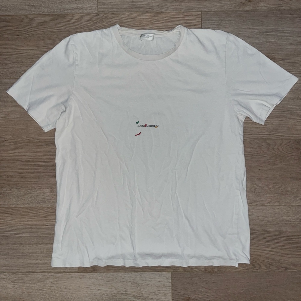 Saint Laurent Rive Gauche Ivory T-Shirt